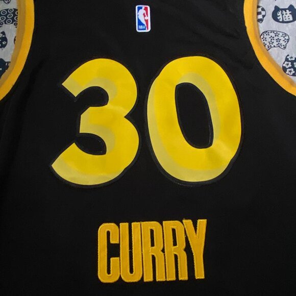 Nike Golden State Warriors Curry No.30 Black Jersey - Picture 3 of 6